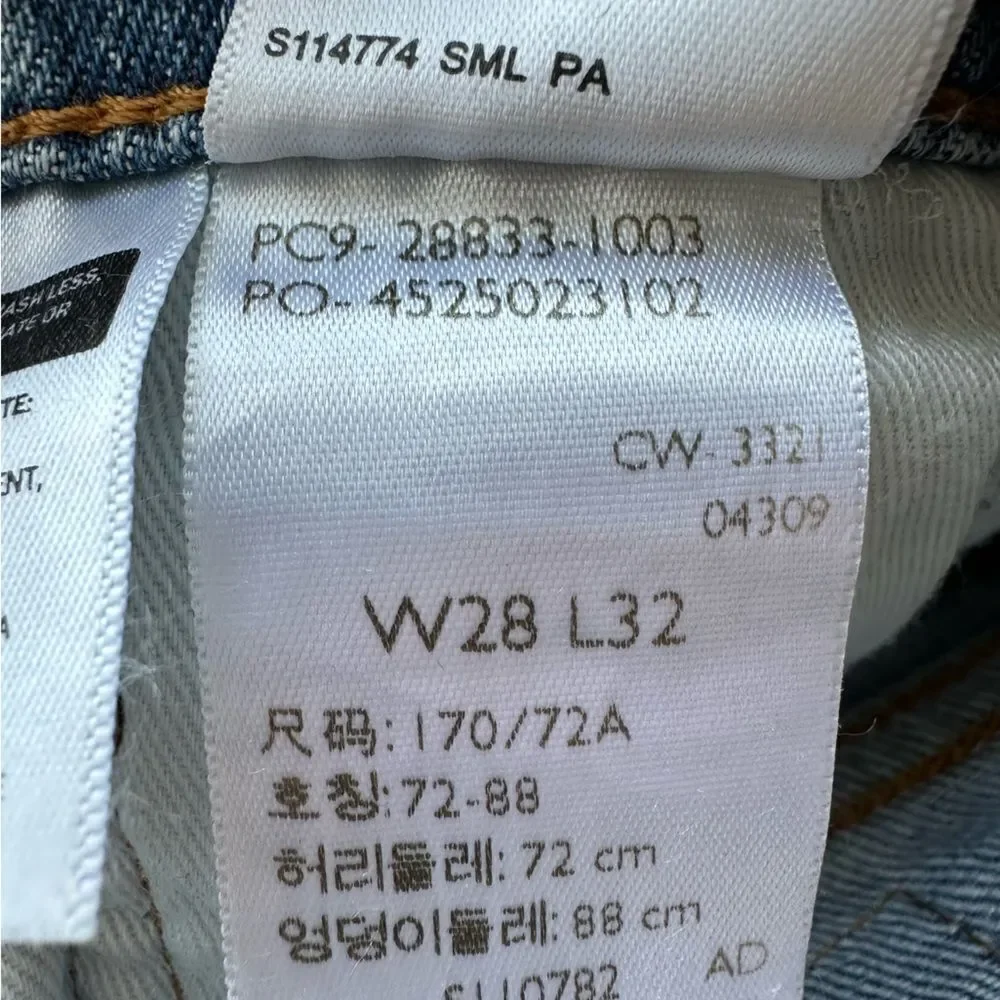 Levis premium Levi’s 512 slim taper flex jeans pants skinny‎ size 28 28x32